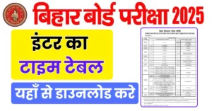 Bihar Board 12th Exam Date 2025